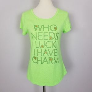Rocker Girl Neon Green T-shirt Junior Size M 7/9